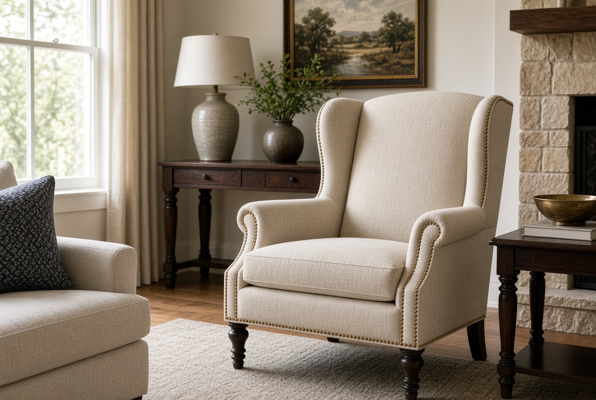 Sofa in the workroom during custom furniture recovery